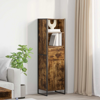 vidaXL Book Cabinet Smoke Oak 43 x 36 x 150.5 cm Engineered Wood