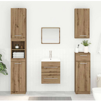 vidaXL Sink cabinet Artisan Oak 38.5 x 41 x 48 cm Engineered Wood