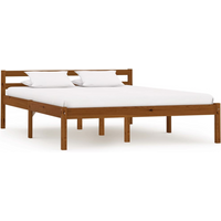 vidaXL Bed Frame without Mattress Honey Brown Solid Pine Wood 140x200cm