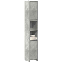 vidaXL Bathroom Cabinet Concrete Grey 30x30x183.5 cm Engineered Wood