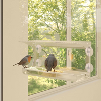 vidaXL Window Bird Feeders 2 pcs Acrylic 30x12x15 cm
