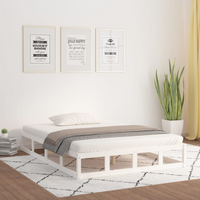 vidaXL Bed Frame without Mattress White 160x200 cm Solid Wood