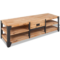 vidaXL TV Stand Solid Acacia Wood 140x40x45 cm