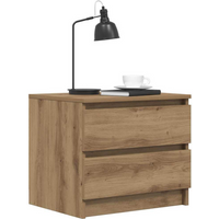 vidaXL Bedside Cabinet Artisan Oak 50x40x43.5 cm Engineered Wood