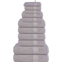 vidaXL 12 Piece Towel Set Grey 360 gsm 100% Cotton