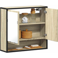 vidaXL Bathroom Mirror Cabinet Sonoma Oak 65x20x60 cm Engineered Wood
