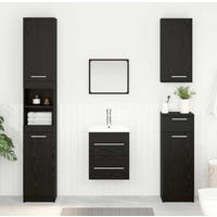 vidaXL Sink cabinet Black Oak 38.5 x 41 x 48 cm Engineered Wood