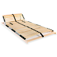 vidaXL Slatted Bed Base without Mattress with 28 Slats 7 Zones 70x200 cm