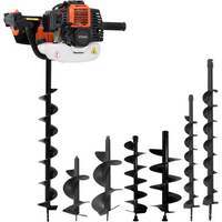 vidaXL Auger Ground Drill Set Steel