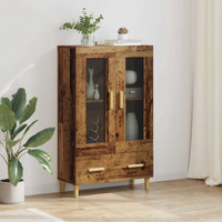 vidaXL Highboard with Drawer Old Wood 70 x 31 x 115 cm Engineered Wood