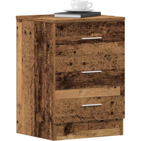 vidaXL Bedside Cabinet Old Wood 38x35x55 cm Engineered Wood