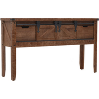 vidaXL Console Table Solid Fir Wood 131x35.5x75 cm Brown