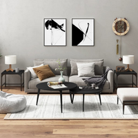vidaXL Side Tables 2 pcs Black 40x40x35 cm Engineered Wood
