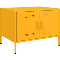 vidaXL Coffee Table Mustard Yellow 68x50x50.5 cm Steel