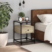 vidaXL Bedside Cabinet Sonoma Oak 40x40x55 cm Engineered Wood