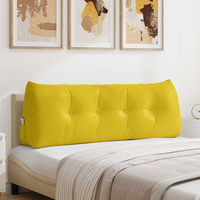 vidaXL Back Pillow Yellow 140 x 24 x 50 cm Velvet
