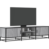 vidaXL TV Cabinet Grey Sonoma 160x35x41 cm Engineered Wood and Metal