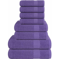 vidaXL 8 Piece Towel Set Purple 360 gsm 100% Cotton