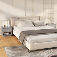 vidaXL Bedside Cabinets 2 pcs Concrete Grey 45x34x44 cm Engineered Wood