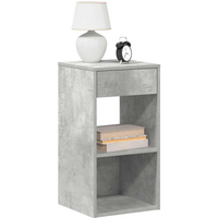 vidaXL Bedside Cabinets with Drawer 2 pcs Concrete Grey 35x34x66.5 cm