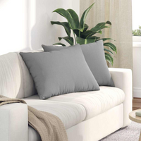 vidaXL Sofa Pillows 2 pcs Grey 70 x 50 cm Fabric