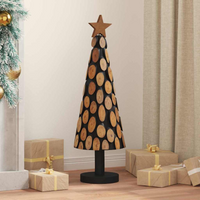 vidaXL Christmas Tree with Stand Brown 90 cm Solid teak wood