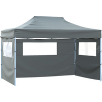 vidaXL Foldable Tent with 3 Walls 431x291x315 cm Anthracite