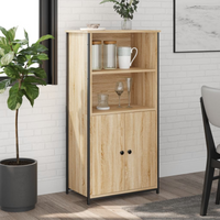 vidaXL Highboard Sonoma Oak 62x36x121.5 cm Engineered Wood