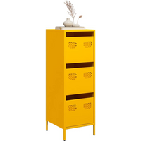 vidaXL Highboard Mustard Yellow 39x35x103.5 cm Steel