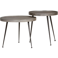 vidaXL Coffee Table 2 pcs Silver Engineered Wood