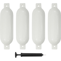 vidaXL Boat Fenders 4 pcs White 51x14 cm PVC