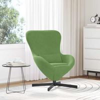 vidaXL Egg Chair Light Green 63 x 73 x 90 cm Velvet