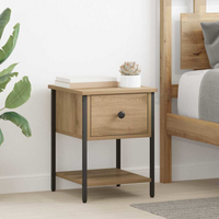 vidaXL Bedside Table Artisan Oak 34 x 35.5 x 45 cm Engineered Wood