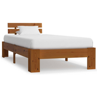 vidaXL Bed Frame without Mattress Honey Brown 100x200cm Solid Wood Pine