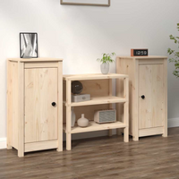 VIDAXL Sideboards 39x35x80 cm Solid Wood Pine