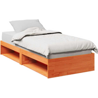vidaXL Day Bed without Mattress Wax Brown 100x200 cm Solid Wood Pine