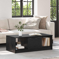 vidaXL Coffee Table Black Oak 102 x 50 x 36cm Engineered Wood