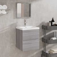 vidaXL Bathroom Cabinet with Mirror Grey Sonoma Engineered Wood