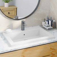 vidaXL Granite Basin 600x450x120 mm White