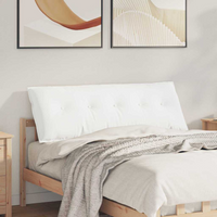 vidaXL Back Pillow White 140 x 19 x 50 cm Fabric