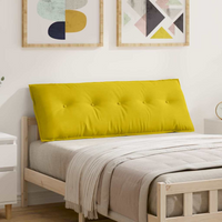 vidaXL Back Pillow Yellow 140 x 50 cm Corduroy Fabric