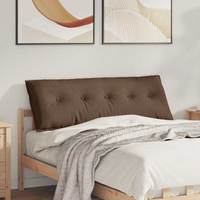 vidaXL Back Pillow Brown 140 x 19 x 50 cm Fabric