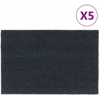 vidaXL Door Mats 5 pcs Dark Grey 40x60 cm Tufted Coir