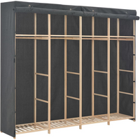 vidaXL Wardrobe Grey 200x40x170 cm Fabric