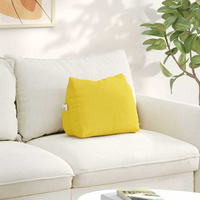vidaXL Back Pillow Light Yellow 45 x 20 x 35 cm Fabric