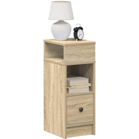 vidaXL Bedside Cabinet with Drawer Sonoma Oak 25x31x66 cm