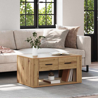 vidaXL Coffee Table Artisan Oak 80 x 50 x 40 cm Engineered Wood