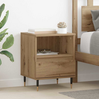 vidaXL Bedside Cabinet Artisan oak 40 x 35 x 50 cm Engineered Wood