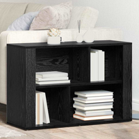 vidaXL Sideboard Black Oak 80 x 30 x 53 cm Engineered Wood