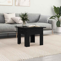 vidaXL Coffee Table Black oak Engineered Wood